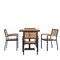 Flash Furniture 30" Square Faux Teak Patio Table & 4 Club Chairs XU-DG-104560064-GG - alternate 7